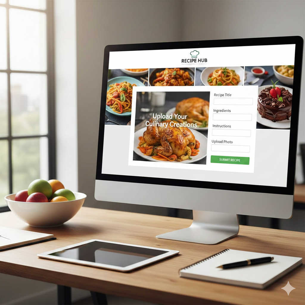 Recipe Uploading Website — Django and SQLite project by Nandita Magesh